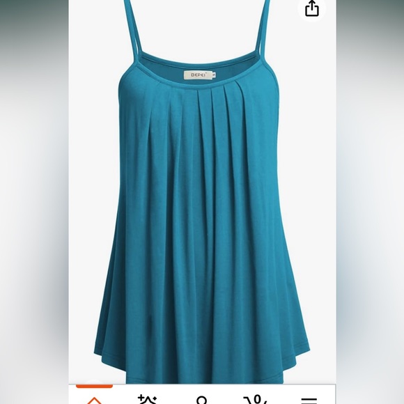 New BEPEI Women Loose Casual Summer Pleated Flowy Sleeveless Camisole Tank Tops - Picture 7 of 10